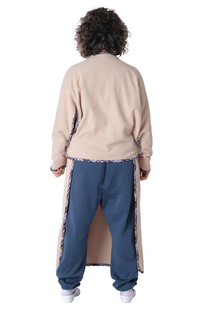 Tragbare Kuscheldecke mit Ärmeln &amp; Taschen | Fleece-Poncho mit seitlichem Klettverschluss