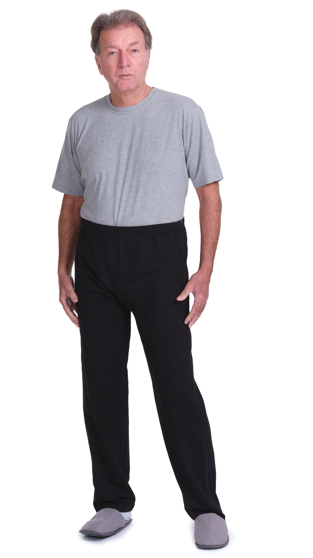 Postoperative Reha-Hose mit beidseitig durchgehenden Reißverschlüssen - 9038