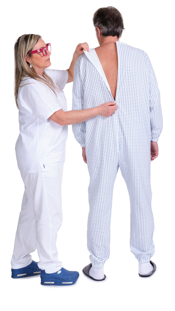 Warmer Winter-Pflegeoverall aus 100% Baumwoll-Sweatstoff | Unisex - 9012-F