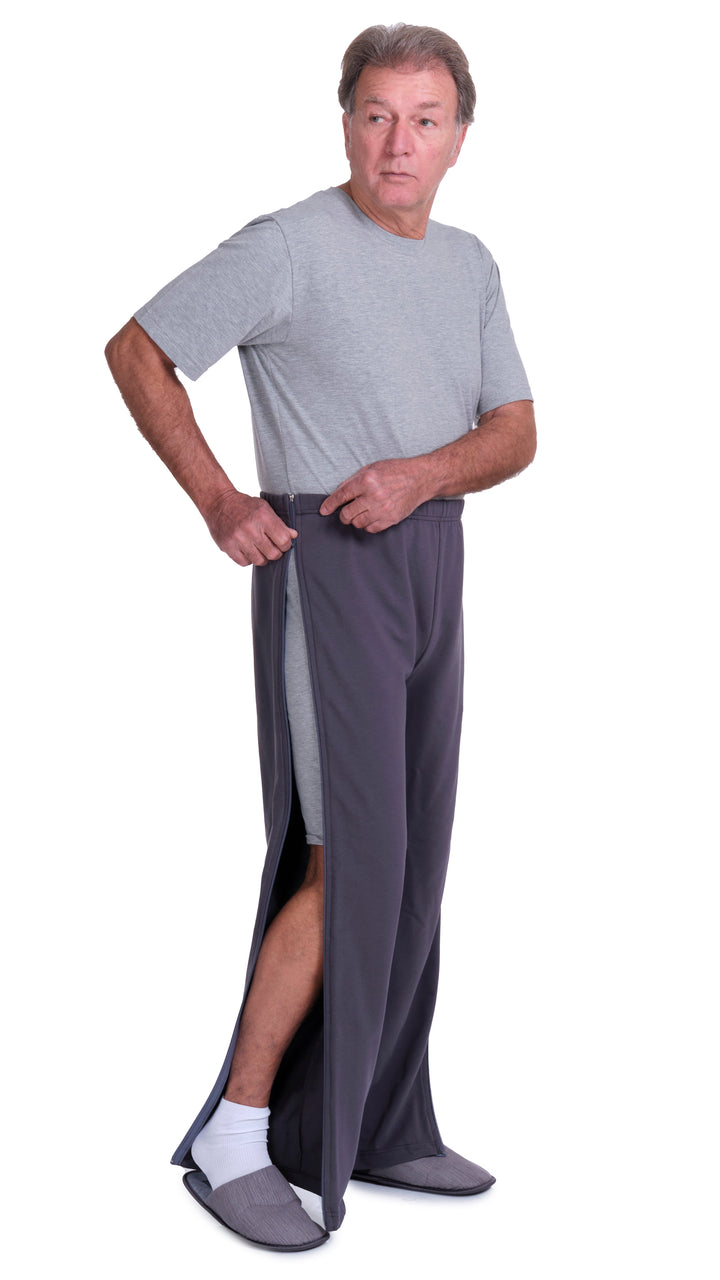 Postoperative Reha-Hose mit beidseitig durchgehenden Reißverschlüssen - 9038