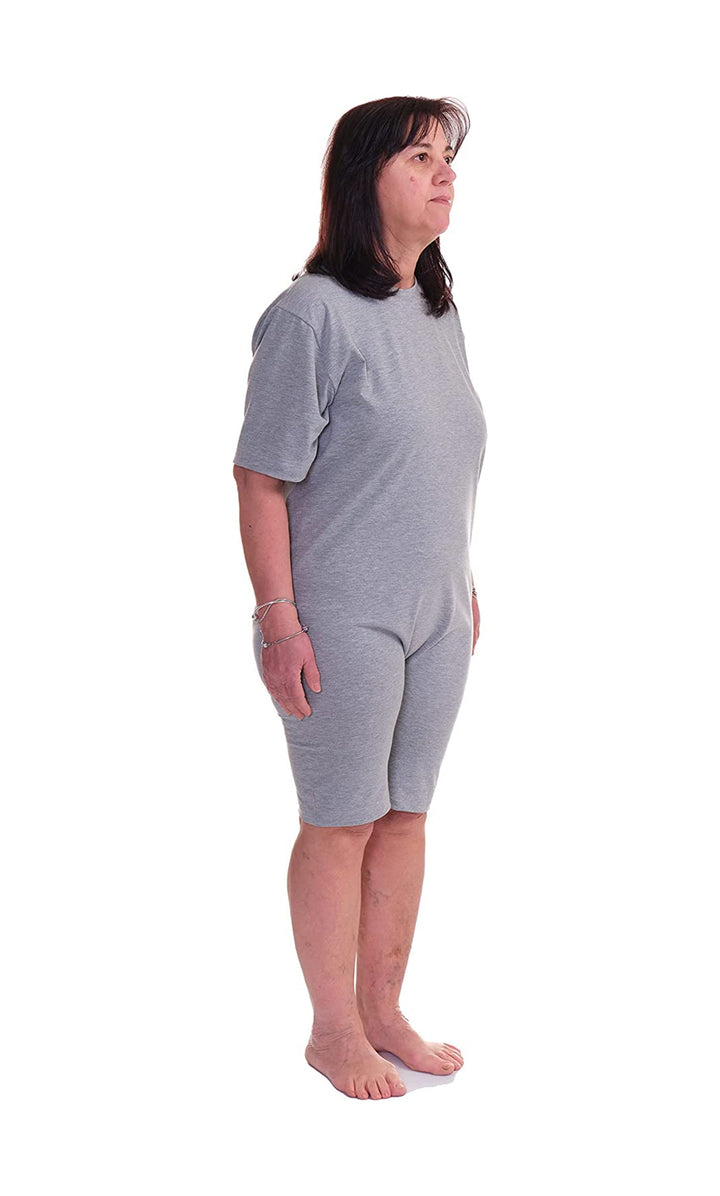 Unisex Pflegebody aus Baumwolle mit Bein-Druckknöpfen | Made in Italy - 9076