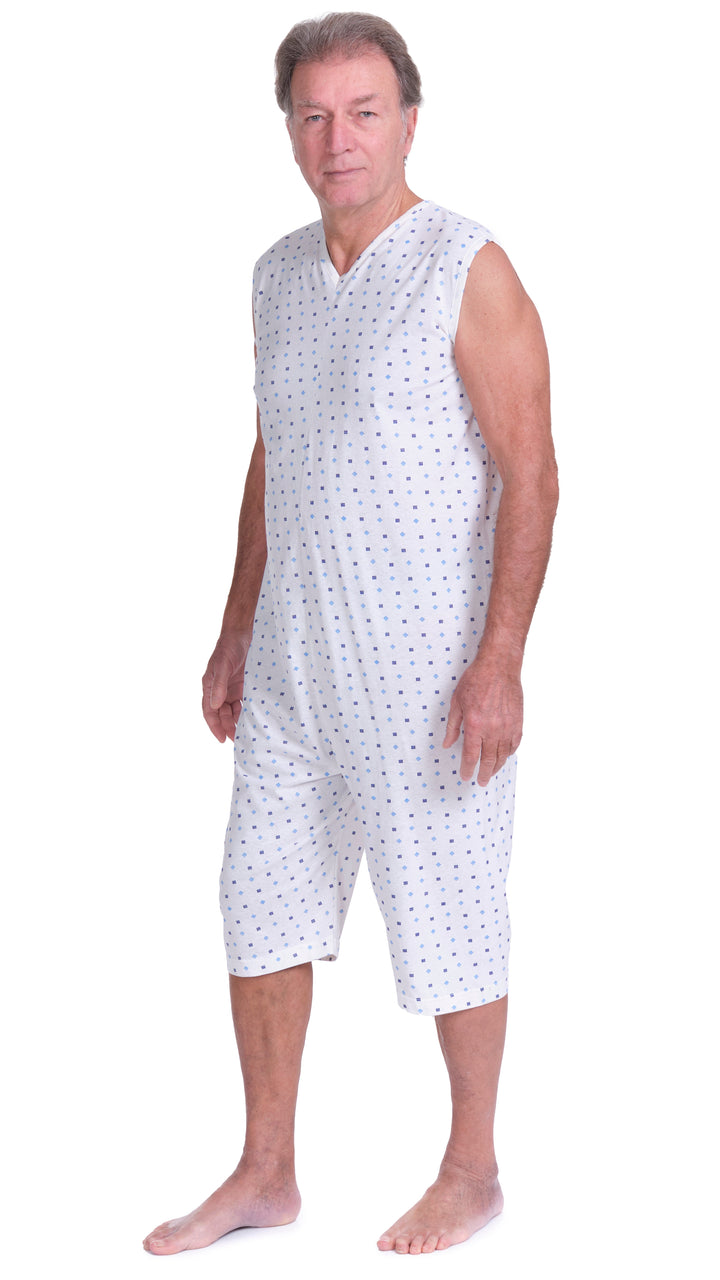 Ärmelloser Sommer-Pflegeoverall aus 100% Baumwolle | Made in Italy - 9012/7