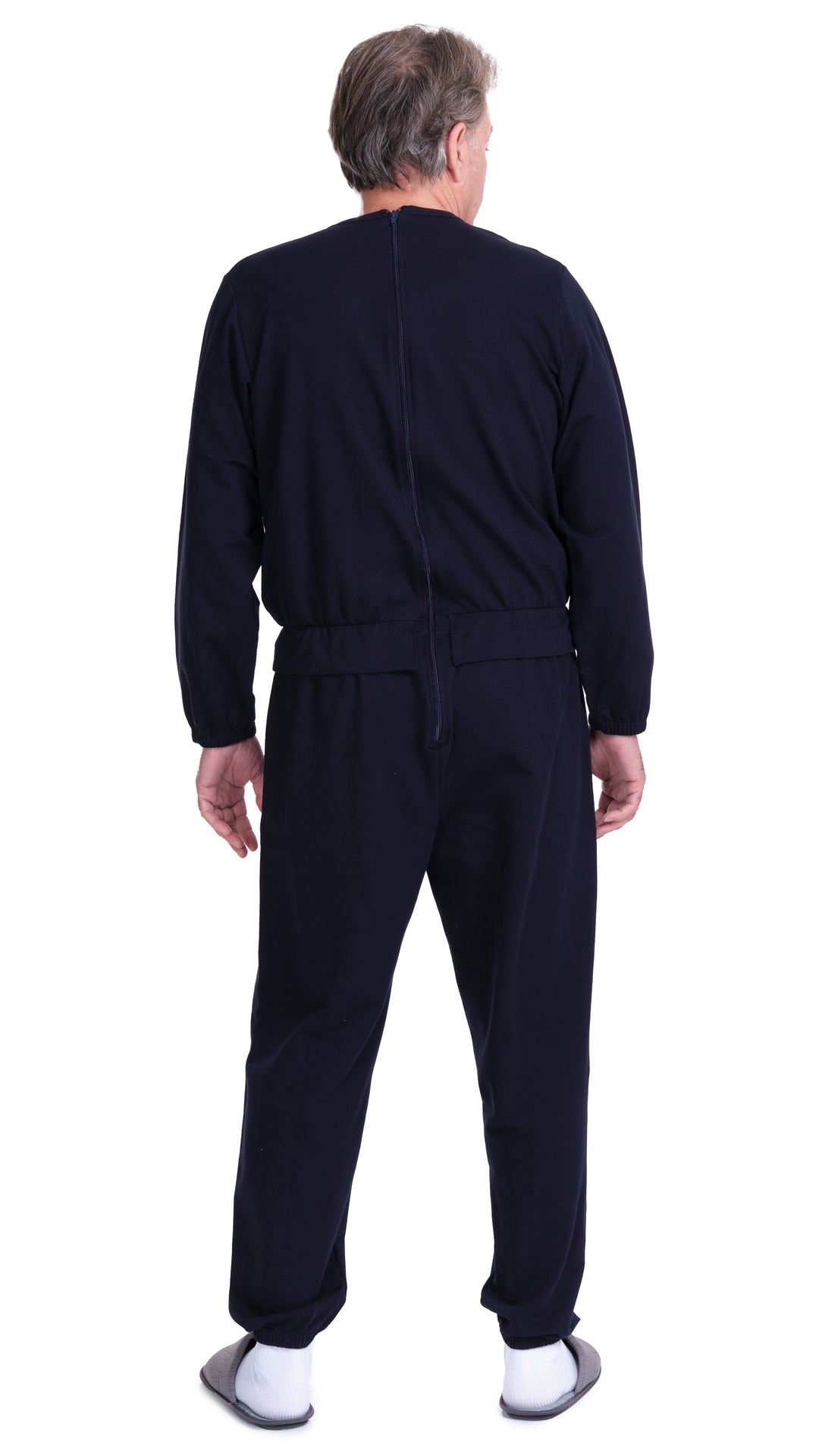 Langarm-Pflegeanzug in Freizeitanzug-Optik | aus Sweatstoff - Benessere 9010