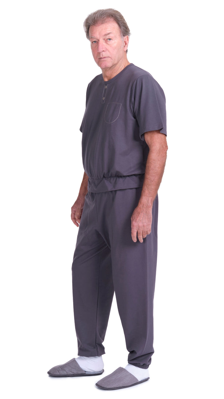 Kurzarm-Pflegeanzug in Freizeitanzug-Optik | aus Sweatstoff - 9010 MC PL