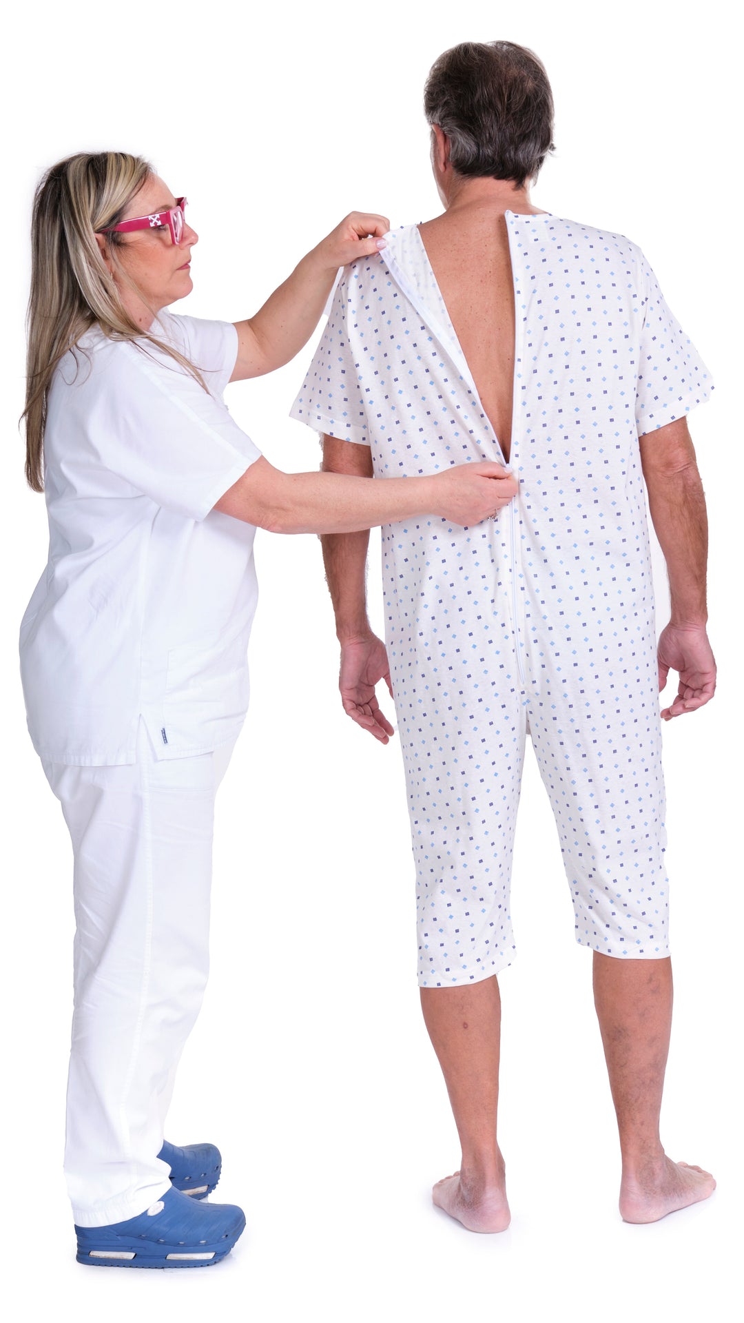 Handgefertigter Sommer-Pflegeoverall aus 100% Baumwolle | Unisex - 9012/5