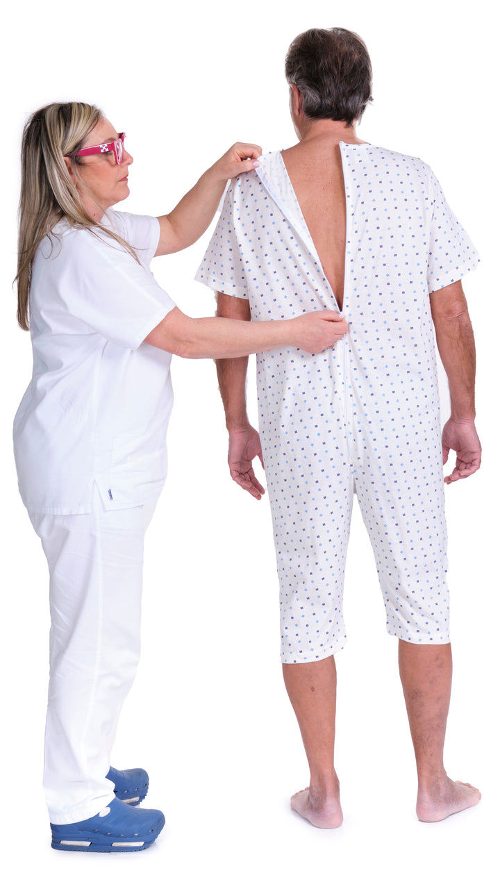 Handgefertigter Sommer-Pflegeoverall aus 100% Baumwolle | Unisex - 9012/5