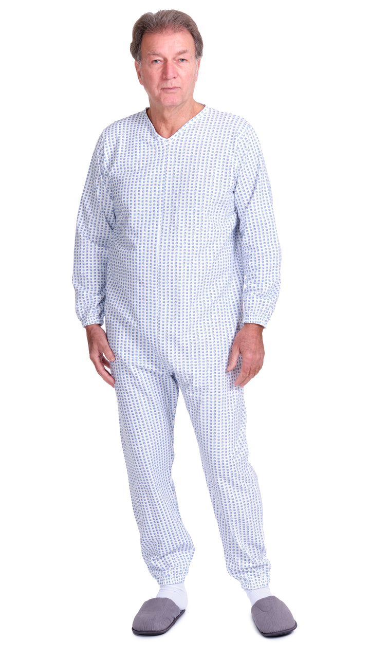 Warmer Winter-Pflegeoverall aus 100% Baumwoll-Sweatstoff | Unisex - 9012-F