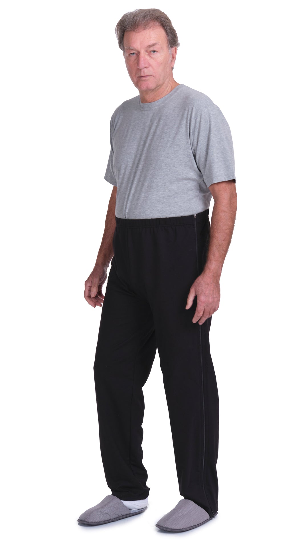 Postoperative Reha-Hose mit beidseitig durchgehenden Reißverschlüssen - 9038