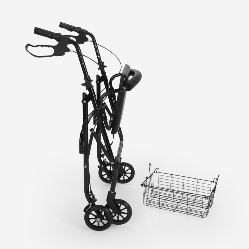 Professioneller &amp; leichter Aluminium-Rollator | Faltbar &amp; bis 120 kg belastbar